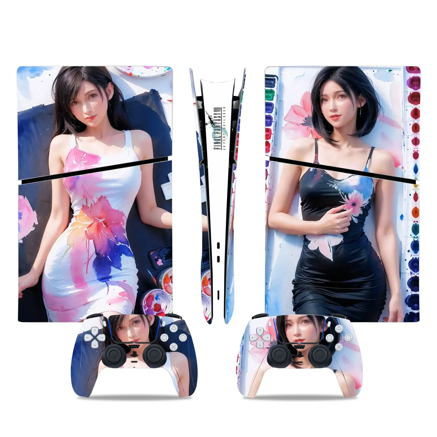 Final Fantasy FOR PS5 Slim Digital Skin Sticker Decal Cover for Console and 2 Controllers New PS5 Slim digital Skin Vinyl