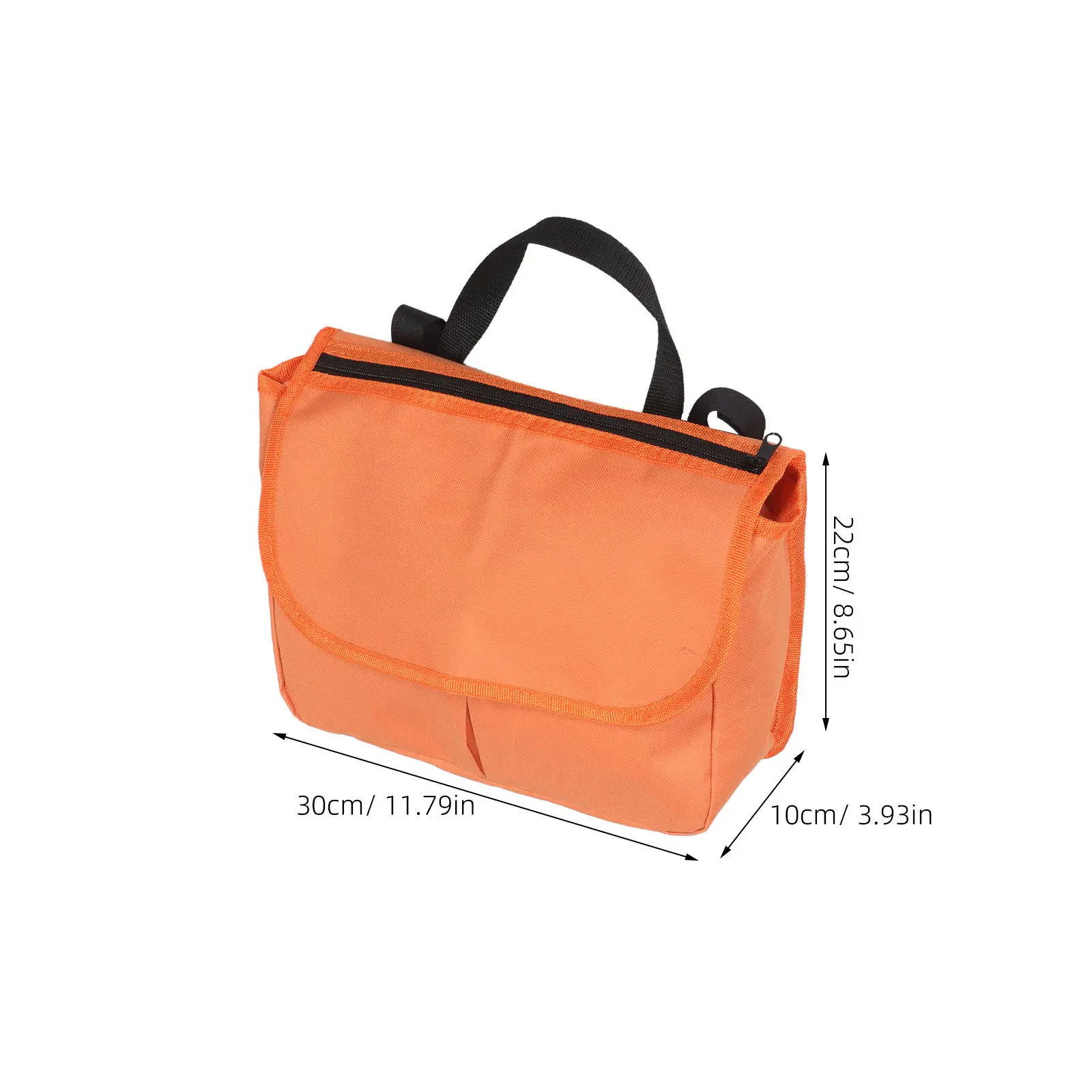 Wheelchair Storage Bag Orange Hanging Side Organizer High Visibility Carry Essentials Travel Daily Use Mobility