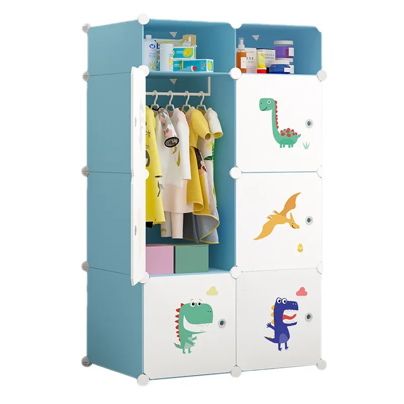 Children\'s wardrobe simple economical children baby baby cloth wardrobe household bedroom plastic storage cabinet