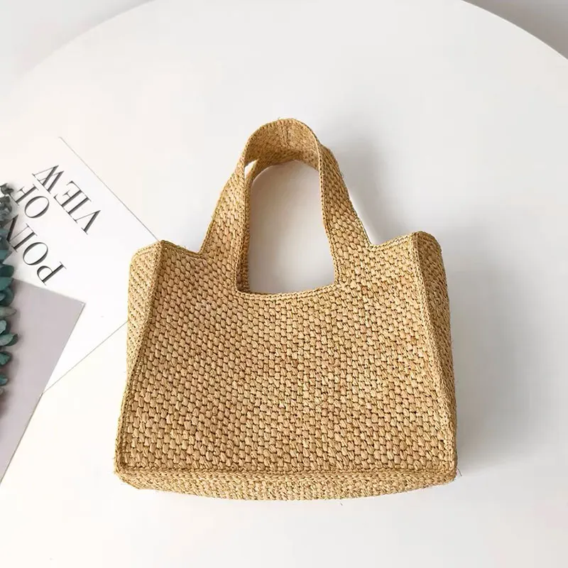 Summer Raffia Straw Women Vacation Woven Beach Shoulder Bag Capacity Simple Handbag Classic Simplicity Luxury Designer Tote Bag
