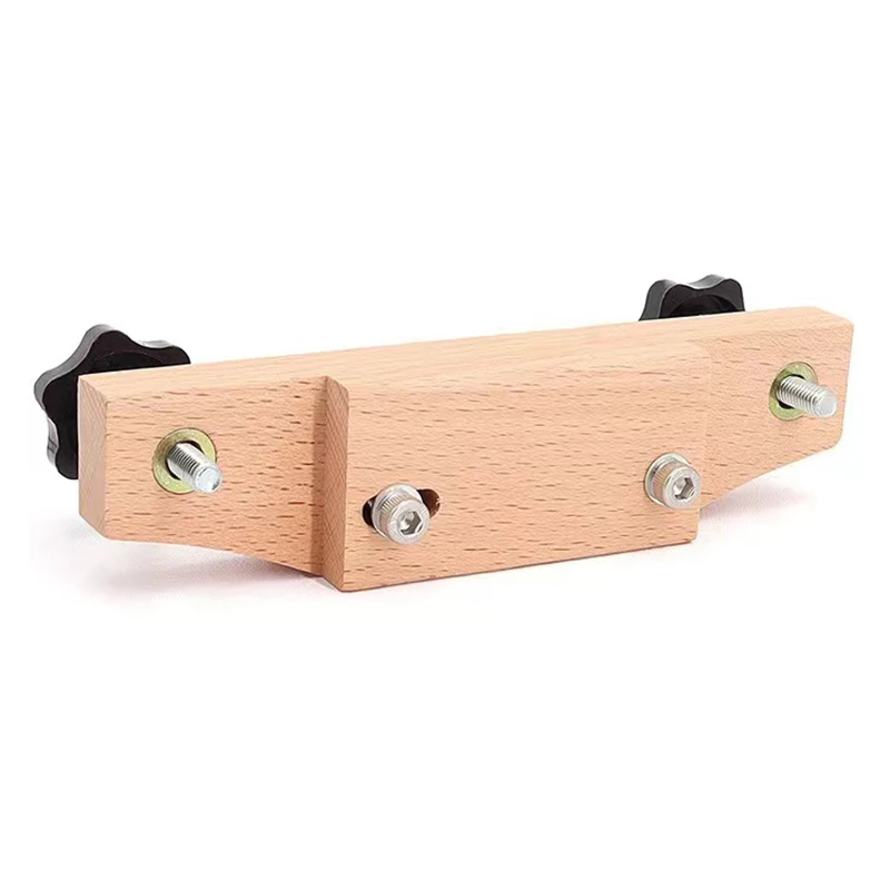 Solid Wood Guitar Bridge Clamp Set with Wooden Block & L-Wrench for Entry Level Acoustic Folk Guitar Luthier Repair & Care Tools view 4