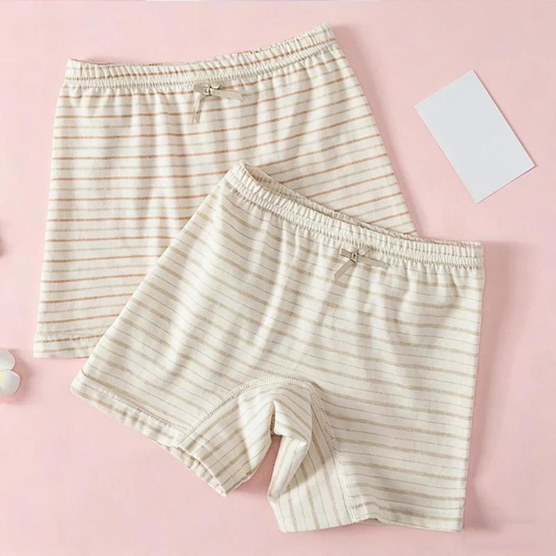 2Pcs ABDL Panties Girls Pure Cotton Boxer Briefs Soft Cozy Breathable Washable Shorts Safety Pants Lingerie Size 150-180cm