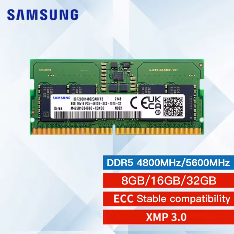 Samsung DDR5 4800MHz 5600MHz RAM 8GB 16GB 32GB SODIMM 1.1V SO-DIMM 262-Pin Laptop Notebook RAM Memory Module