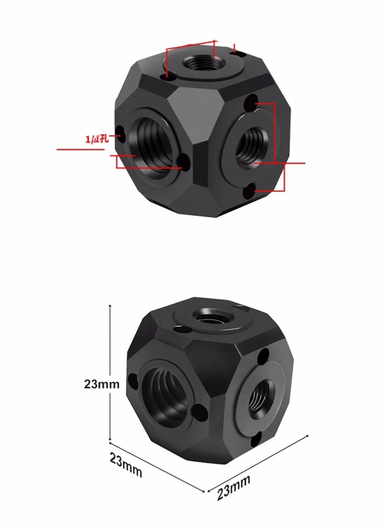 Metal 1/4 adapter rotatable 3/8 screw hole photography universal tripod monster hand microphone adapter