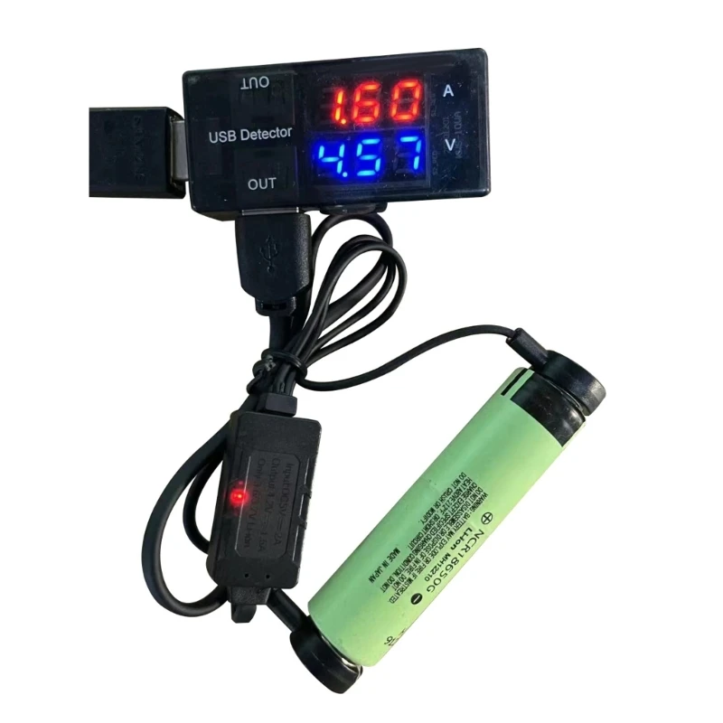 Chargeur de batterie au lithium à connexion magnétique compacte, modèles 18650, 18650, 26650, 21700