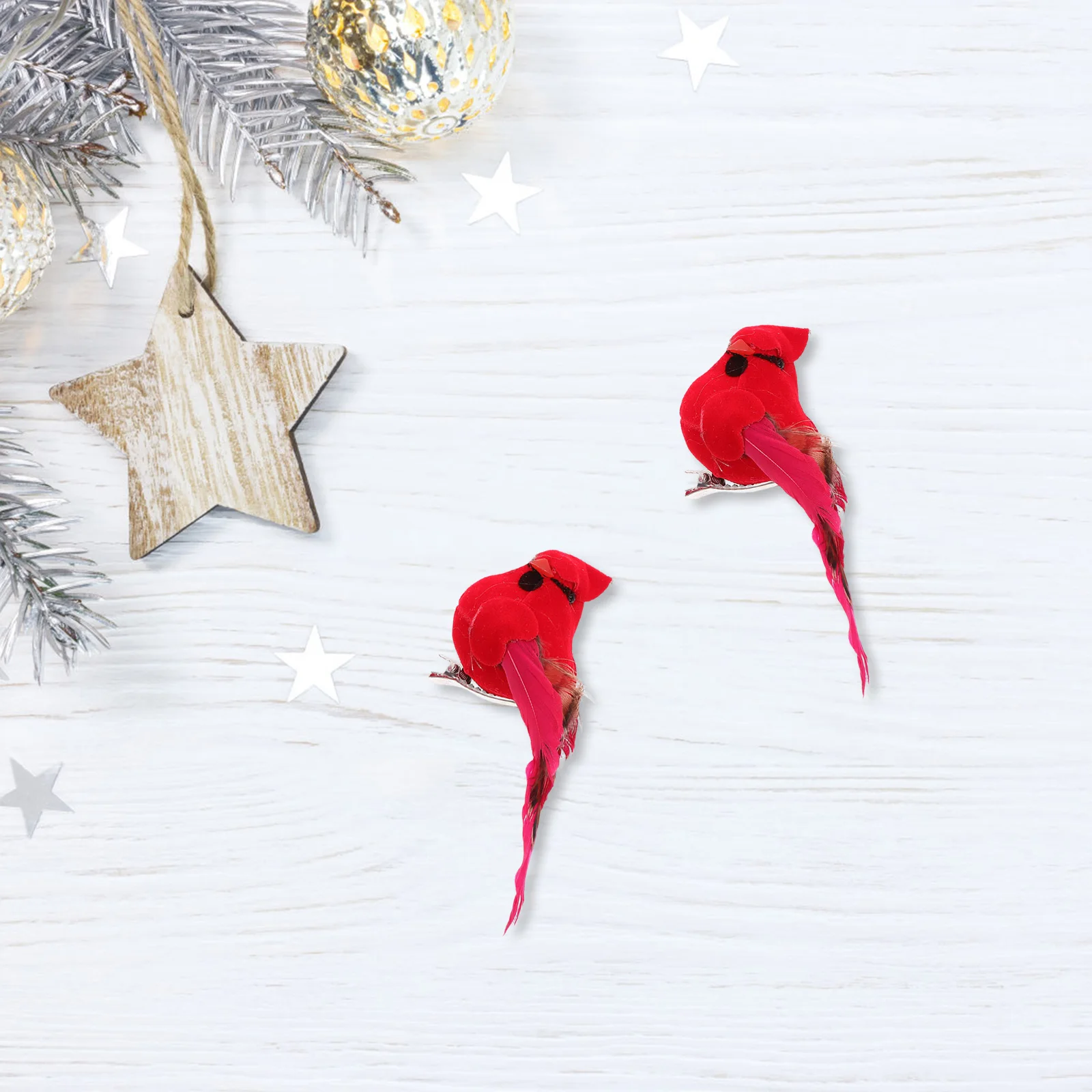 

Feathered Bird Decoration Figurine Artificial Birds Clip Tree Ornaments Hanging