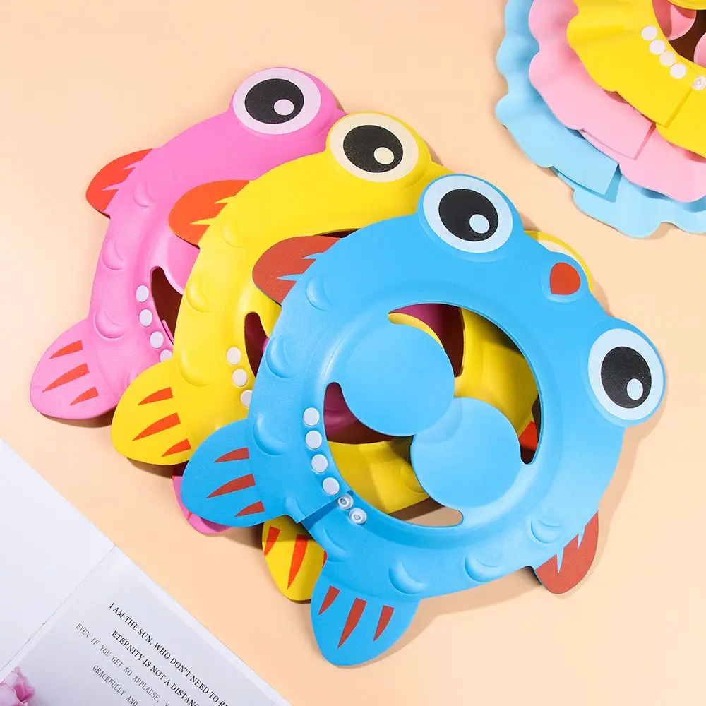 قبعة شامبو قابلة للحمل وقابلة للتعديل لحماية العين للأولاد والبنات، قبعات استحمام لدرع الشعر