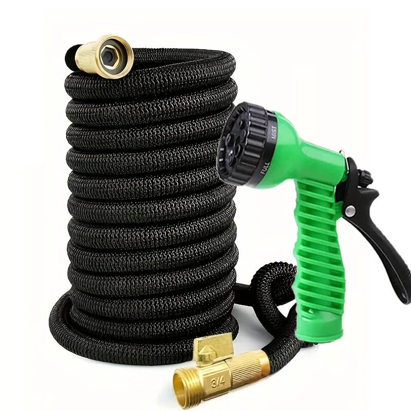 Expandable Garden Hose With 7-Mode Spray Gun, 3 Times Flexible Magic Water Hose Pipe For Car Wash & Garden Watering Cleaning Too
