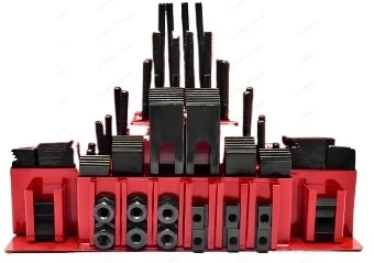 

Milling Machine Clamping Set 58pcs Mill Clamp Kit Vice M12 Universal Fixture Screw Set Pressure Plate Processing Parts