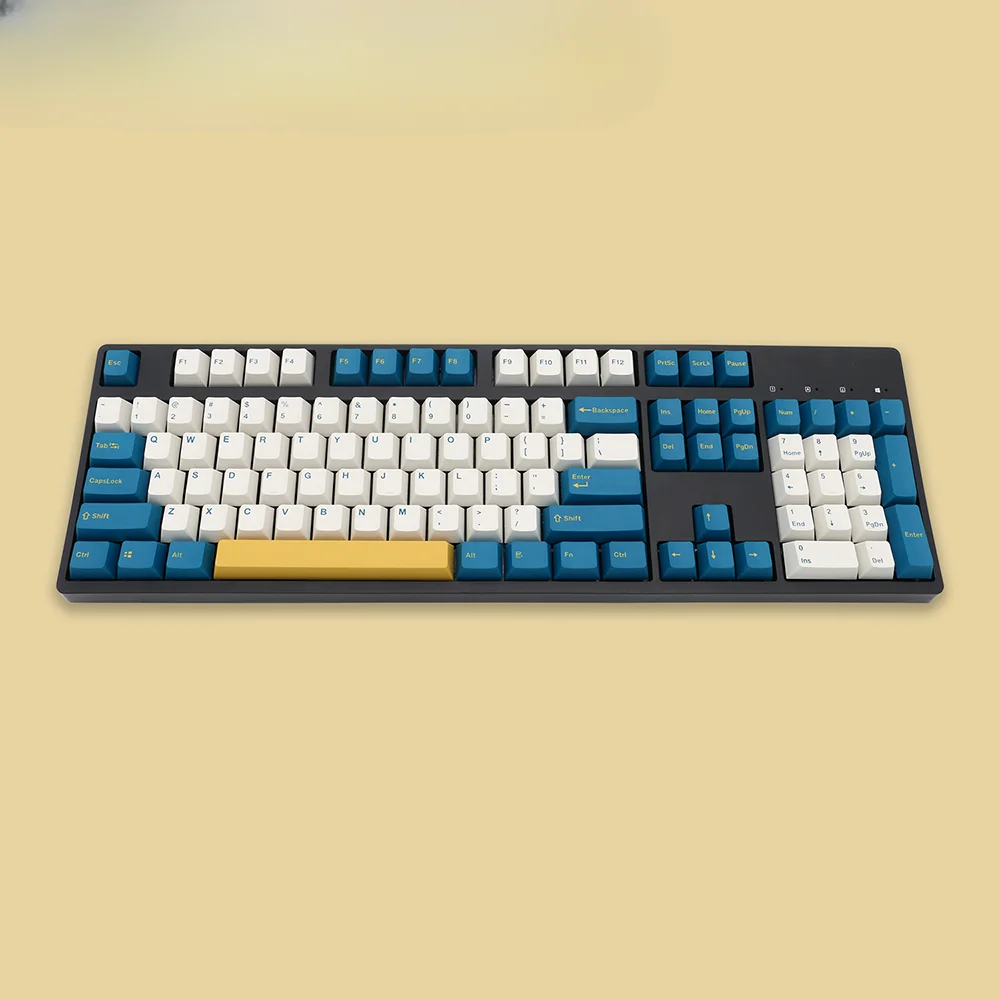 China PBT Keyboard Dye-Sub  Metal Cherry Profile Keys Mechanical Blank Gaming For Blue Sets Key Merlin Keycap Set