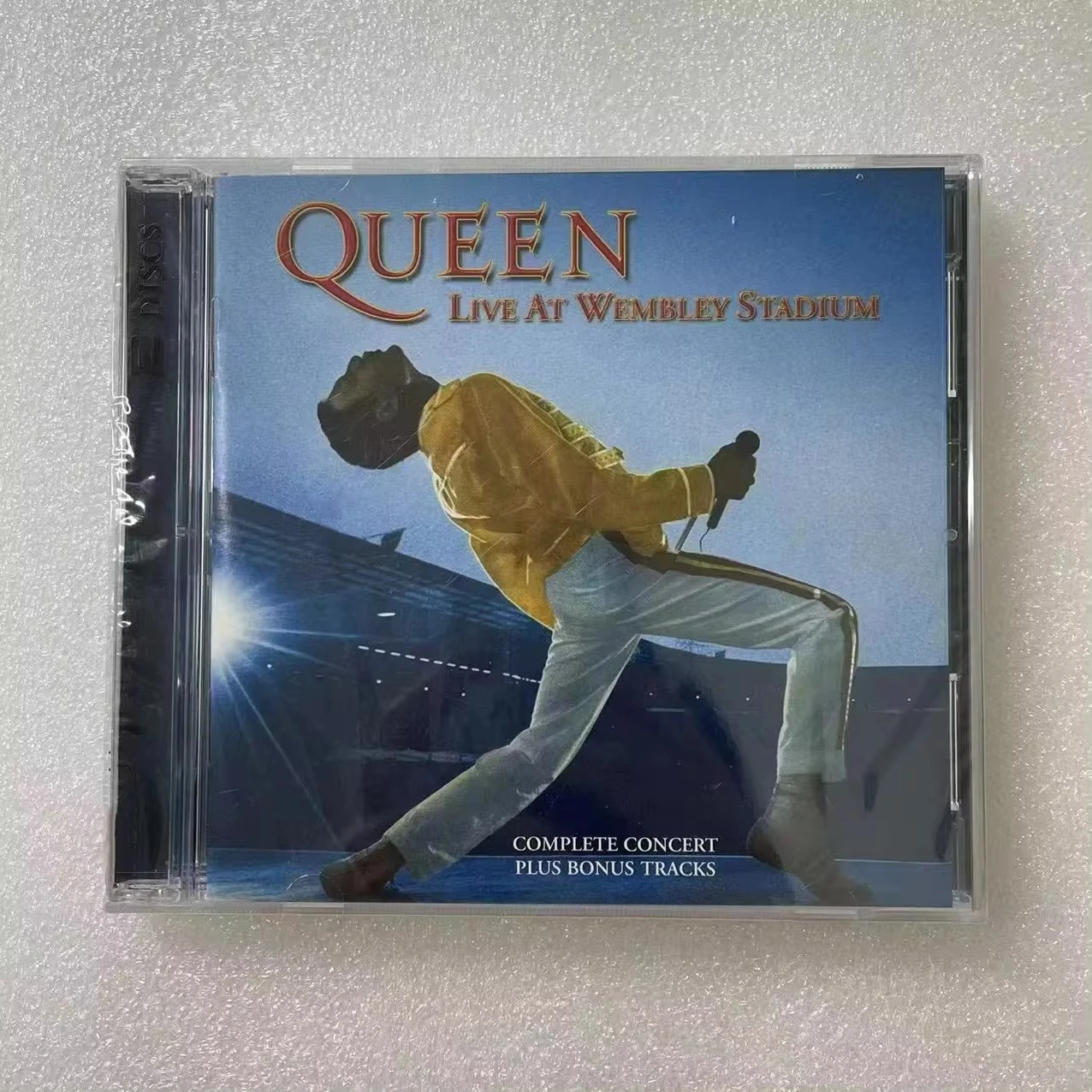 Queen Freddie Mercury CD de música Live at Wembley Stadium Álbum, Cosplay Record, Cosplay, Walkman, Car Soundtracks Box Coleção, 2pcs