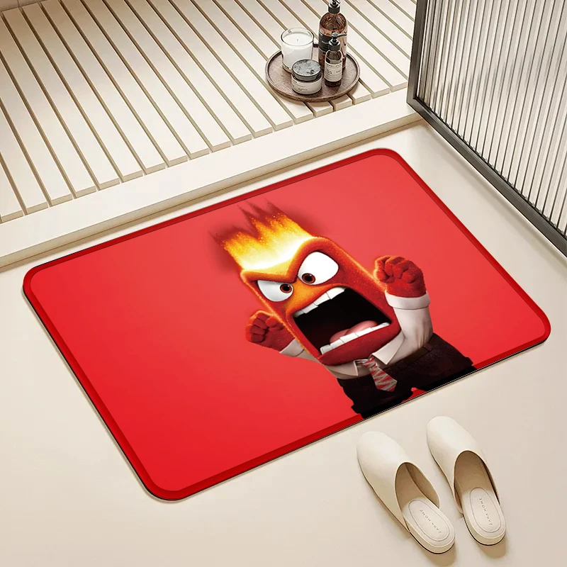 

Disney Inside Out Anger Red Door Mat Non-Slip Washable Floor Rug for Home Kids Room Bathroom Decor
