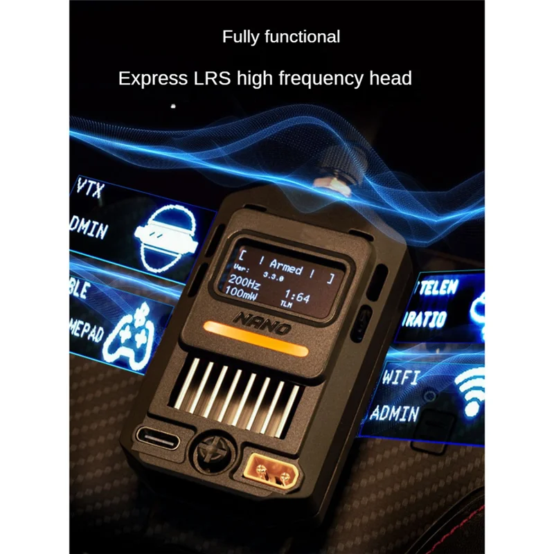 Récepteur de tête haute fréquence AS96-Expresslrs, Module ELRS 915Mhz avec antenne T pour télécommande de modélisation FPV