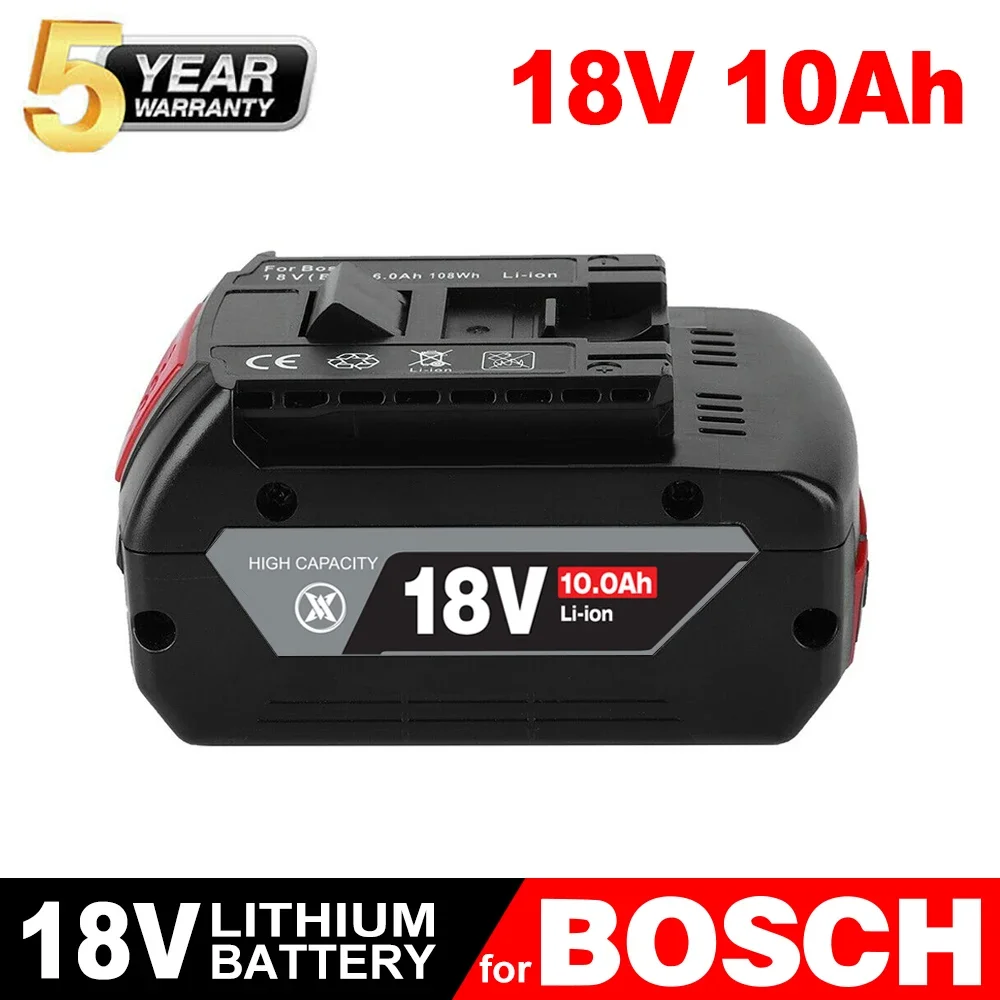 

Original 18V 10000mAh Replacement Battery For Bosch 18V Professional Systeem Draadloze Tools Bat609 Bat618 Gba18v80 21700 Cell