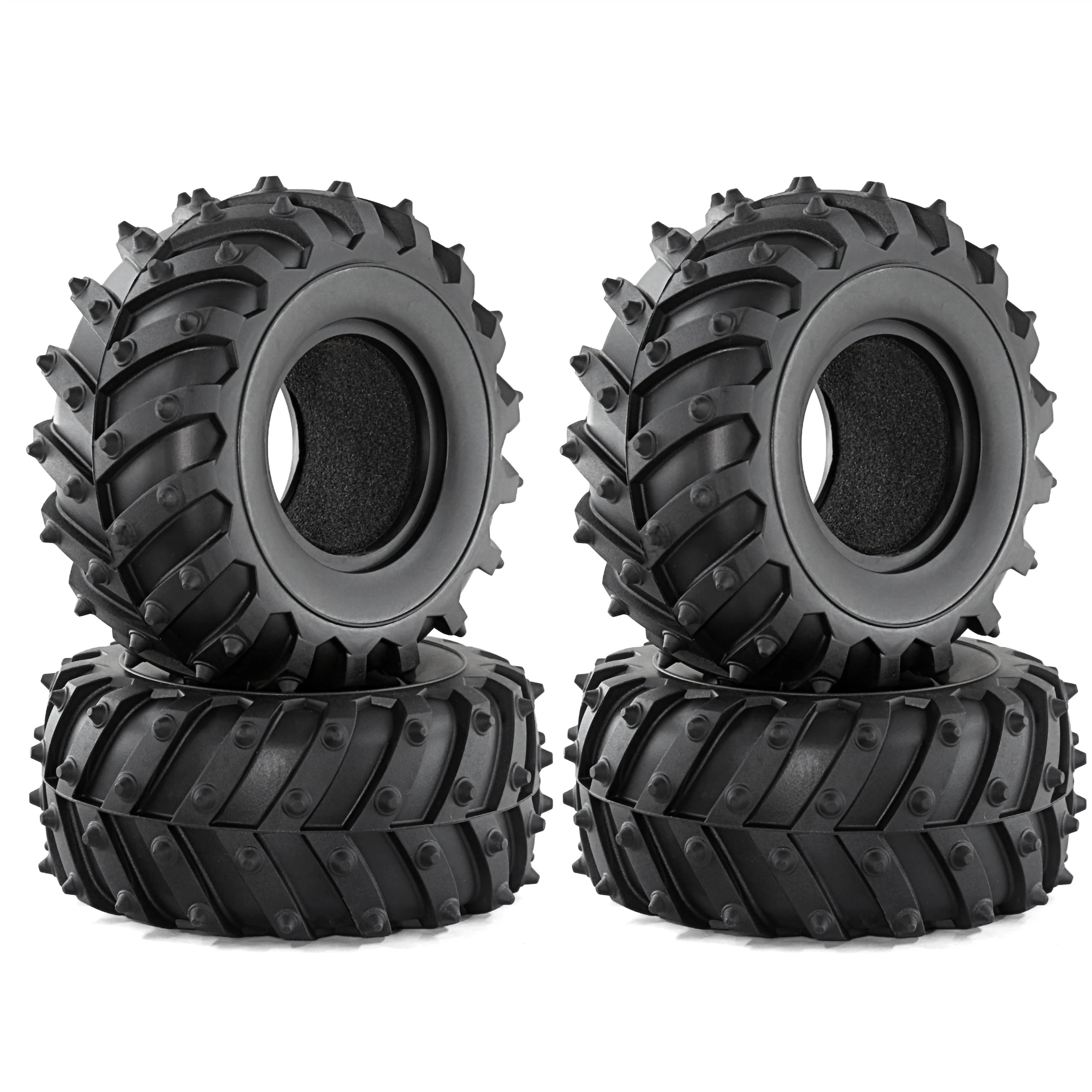 

4 шт. 128 мм 2,2-дюймовая резиновая шина для 1/10 RC гусеничного автомобиля Axial SCX10 Wraith Capra RR10 Traxxas TRX4 D90