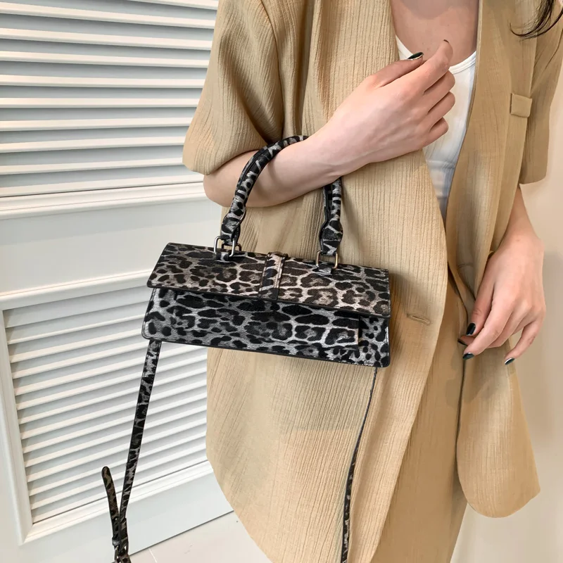 Fashion Leopard Print Crossbody Bags for Women Trend 2024 PU Leather Shoulder Bag High Quality Aesthetic HandBags 3 Colors