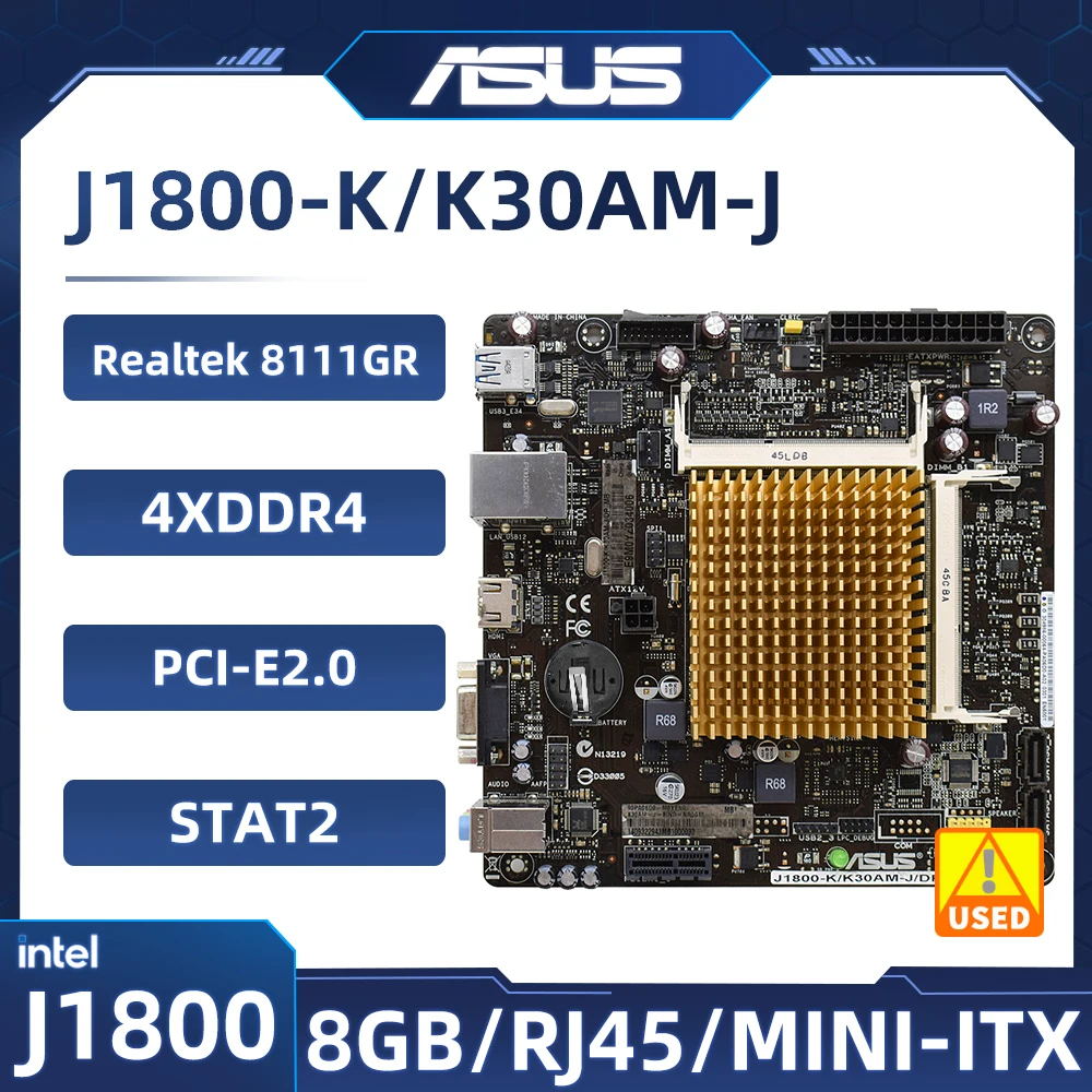 

J1800-K/K30AM-J ASUS J1800-K/K30AM-J/DP Mini-ITX Motherboard integrated J1800 dual-core CPU DDR3 HDMI PCIe 2.0