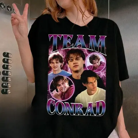 팀 콘래드 커즌스 비치 부틀렉 코튼 셔츠 더 서머 아이 턴드 프리티 셔츠 러브 콘래드 피셔 빈티지 티 무비 Y2K 탑스