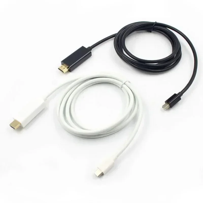 1.8m 1080P Gold-plated Mini Display Port Male to HDMI Male Video Converter Adapter Mini DP to HDMI for Apple MacBook Pro Air