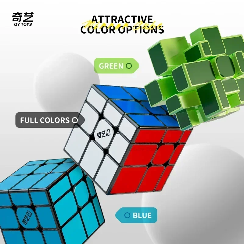 [ECube] QiYi 2024 NEW Mirror Cube Stickerless Magnetic 3x3x3 Smooth Speed Cube Toys Mirror Blocks Cube Professional Puzzle Cubes