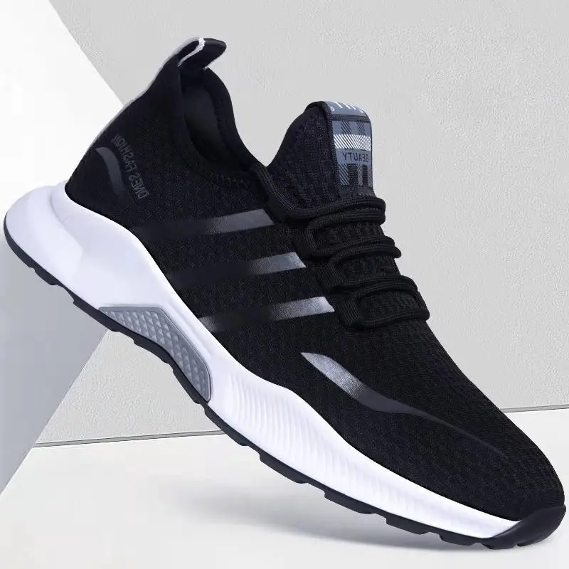 Men's Lace-up Casual Shoes Mesh Men's Casual Shoes Lightweight and Comfortable Walking Sneakers Men's Tennis Shoes Men 2024 New