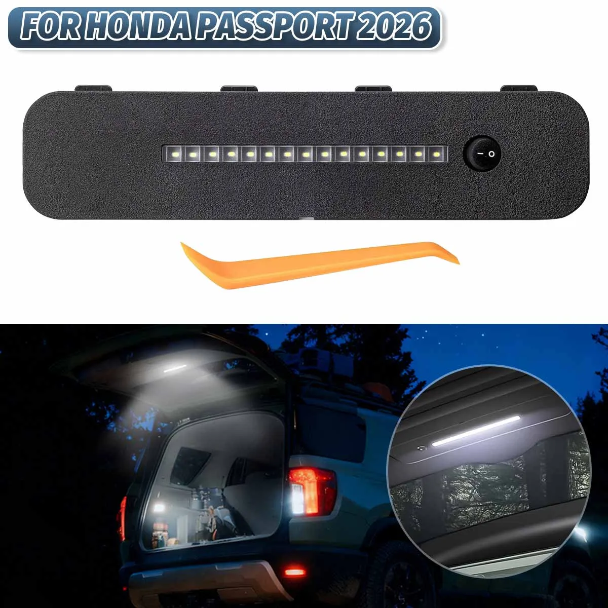 

08V30-3BM-100 Car LED Rear Trunk Tailgate Cargo Light Lamp Bar Replacement Part Number For Honda Passport 2026 08V303BM100