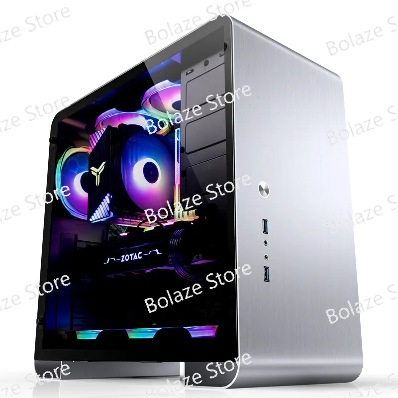 

Jonsbo U4PLUS Aluminum Chassis Transparent Full Side Transparent Chassis ATX Simple Chassis Light Sound