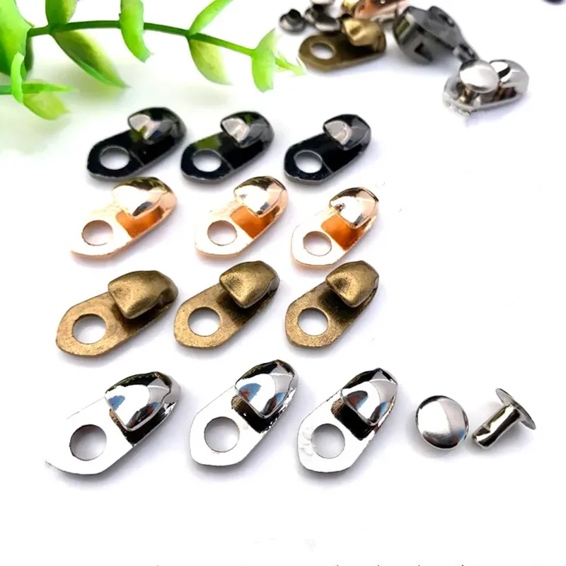 

10 Sets Boot Hooks Lace Fittings With Rivets Camp Hike Climbing Repair Carabiner Shoelace Buckles Non-slip Stopper Clamp Accesso
