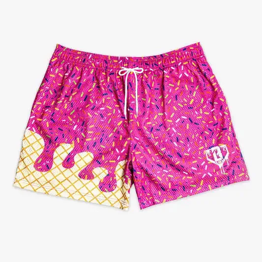 

Лето 101, мужские быстросохнущие шорты для подростков, женские спортивные шорты с принтом американского мороженого, удобные баскетбольные пляжные шорты