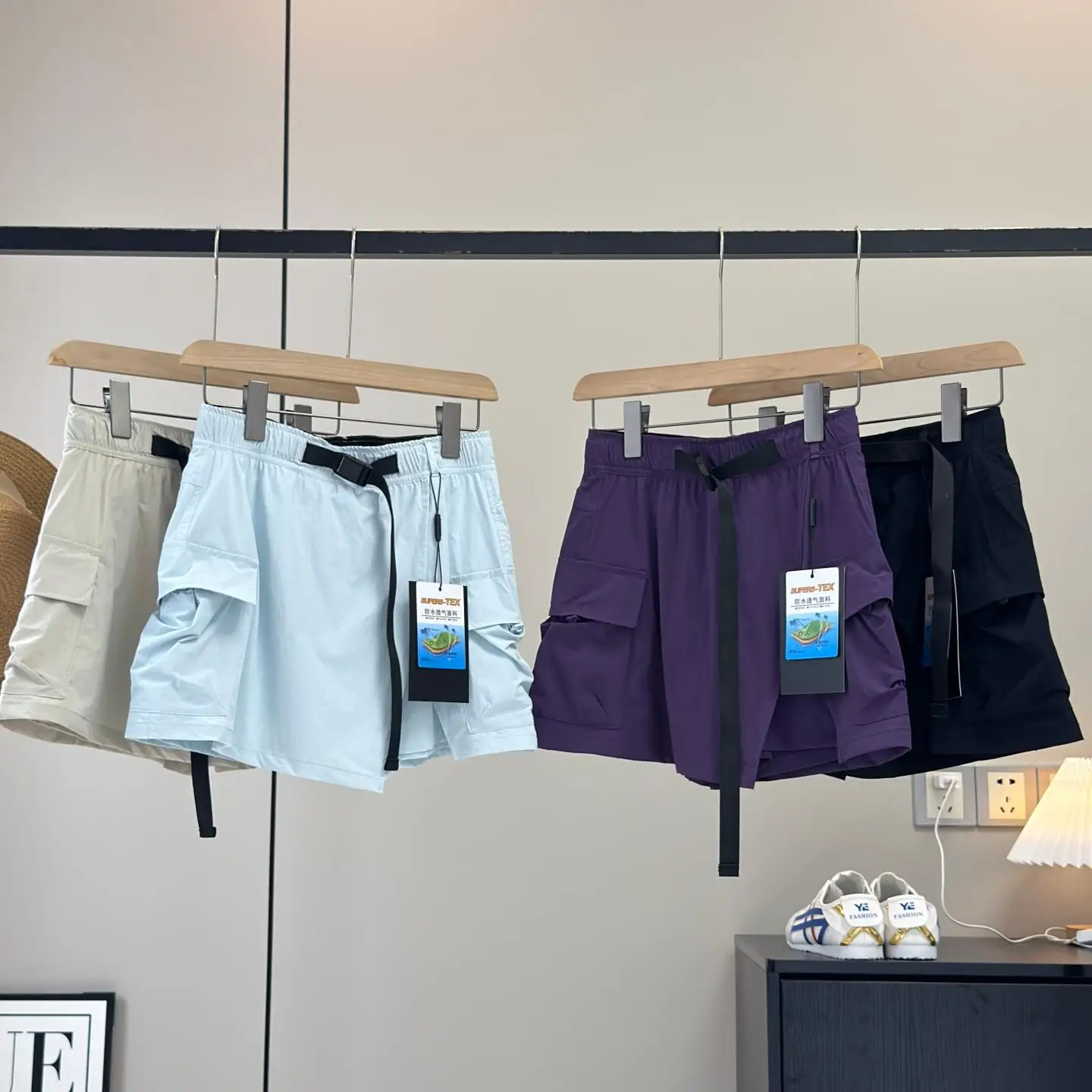 Outdoor Workwear Multi-Pocket Lightweight Breathable Quick-Dry Waterproof Short Skirt Pants for Women High Waist Wide Leg