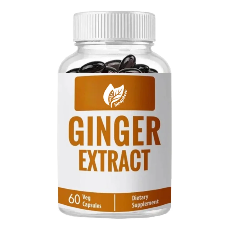 Ginger Root Capsules 1000mg, Strong Ginger Extract Powder, Non GMO and Gluten Free Ginger Supplement