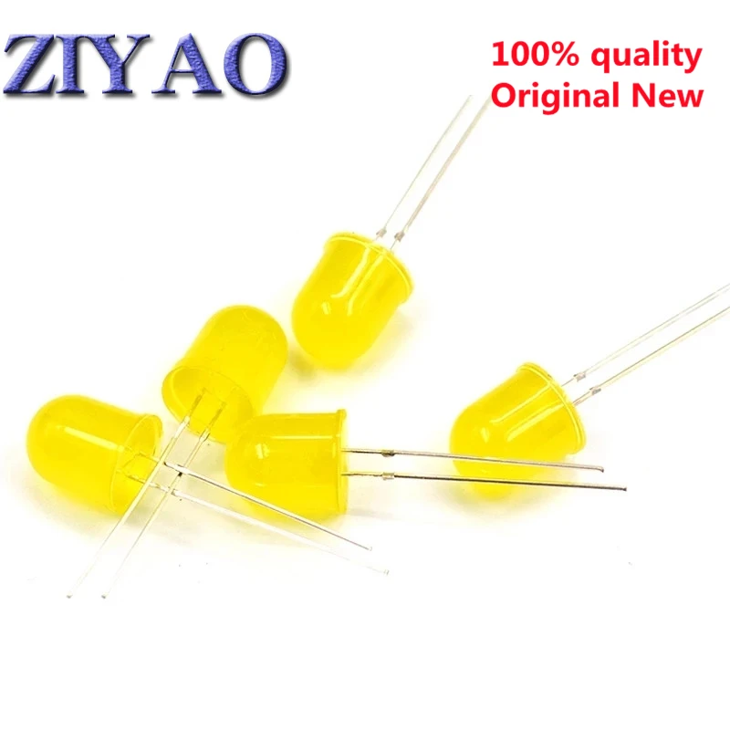 10Pcs F10 10MM LED Emitting Diode Red White Yellow Green Blue 3V DIY PCB Circuit Transparent Diffused Arduino Bulb