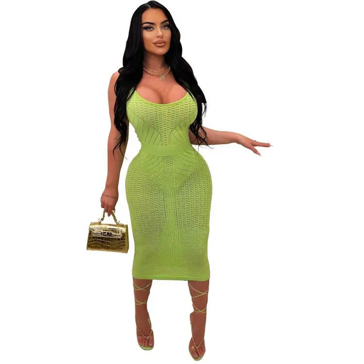 Women Slim Cut Out Sexy Knitted Dress Swim Cover Up For And Swimsuit Costumes Tunic 2023 Swimwear Saida De Praia Feminino