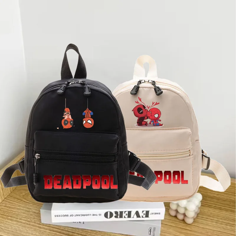 

Kawaii Dead-pool Shoulder Mini Small Backpack Multi-Function Ladies Phone Pouch Pack Causal Ladies School Backpack Bag for Women