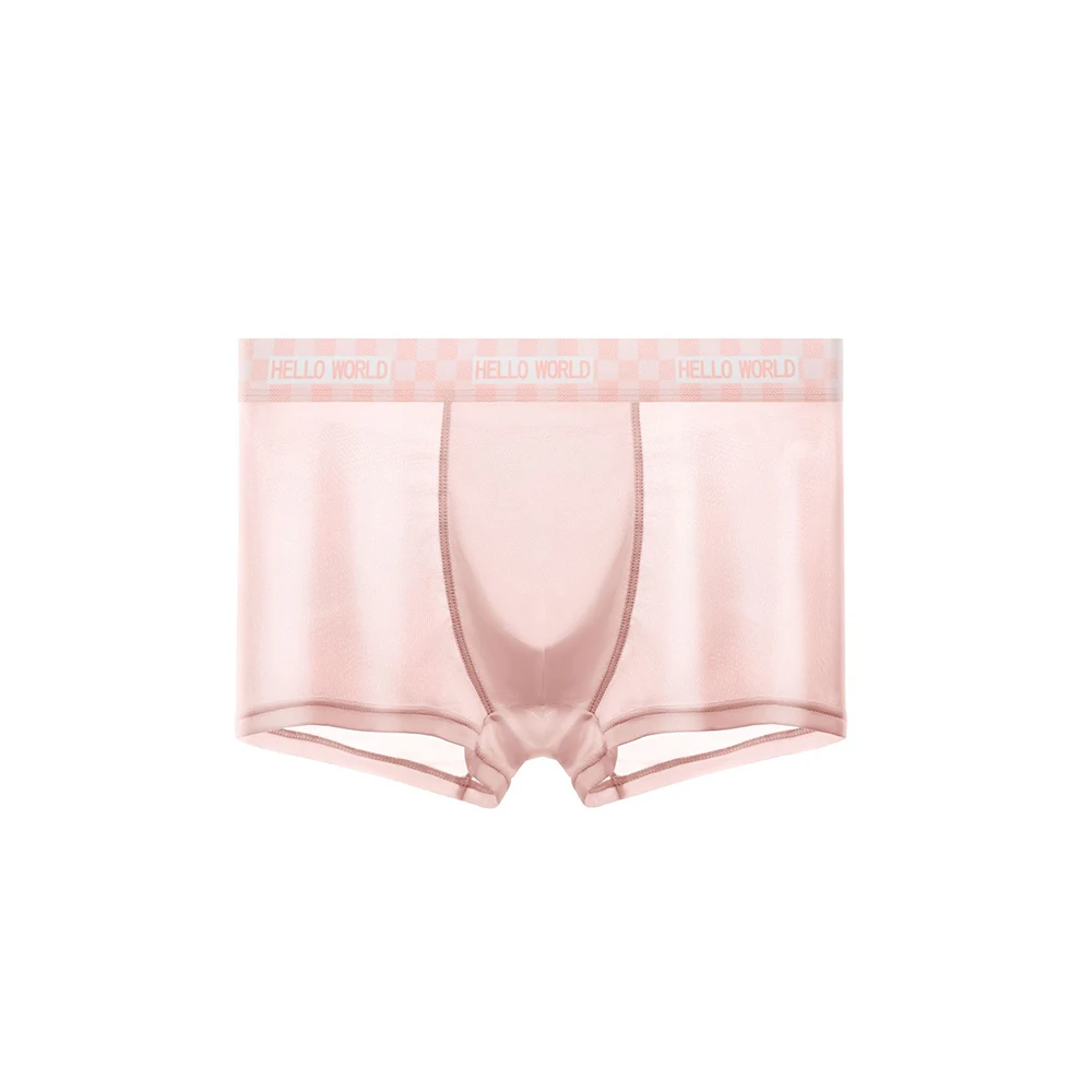 

Men's Ice Silk Panties Breathable Underwear Quick Drying Trunks Cool And Large Briefs Men's Quadrangle Pants Lingerie Fashion