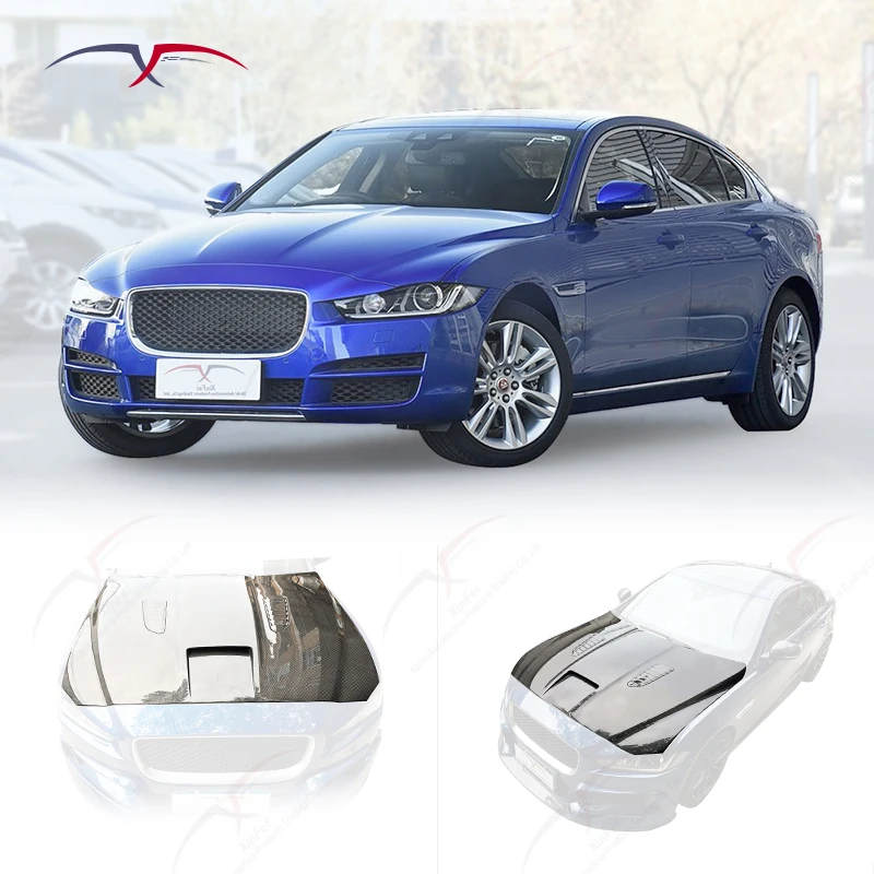 

Suitable for 2015-2019 XE Car Hood Body Kit Black Carbon Fiber Engine Hood for Decoration Upgrade New Condition