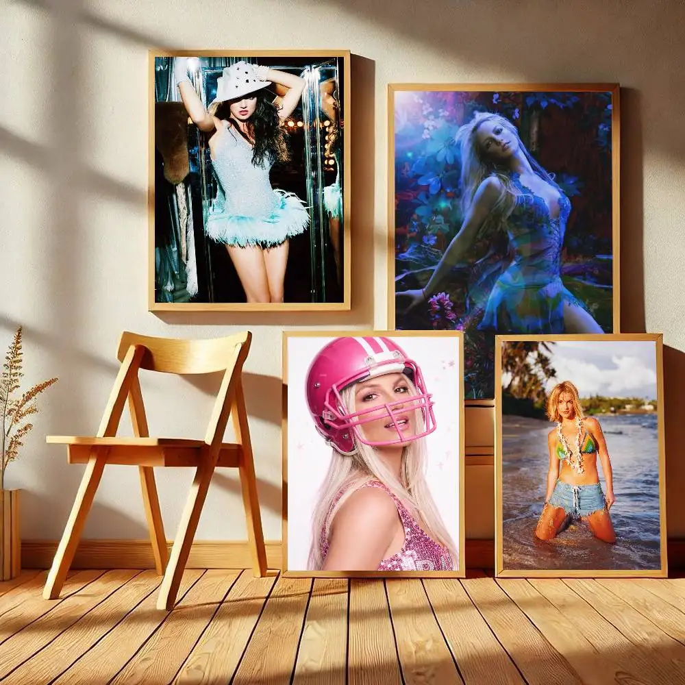 Singer B-Britney Spears Vintage Posters Sticky Vintage Room Home Bar Cafe Decor Kawaii Room Decor