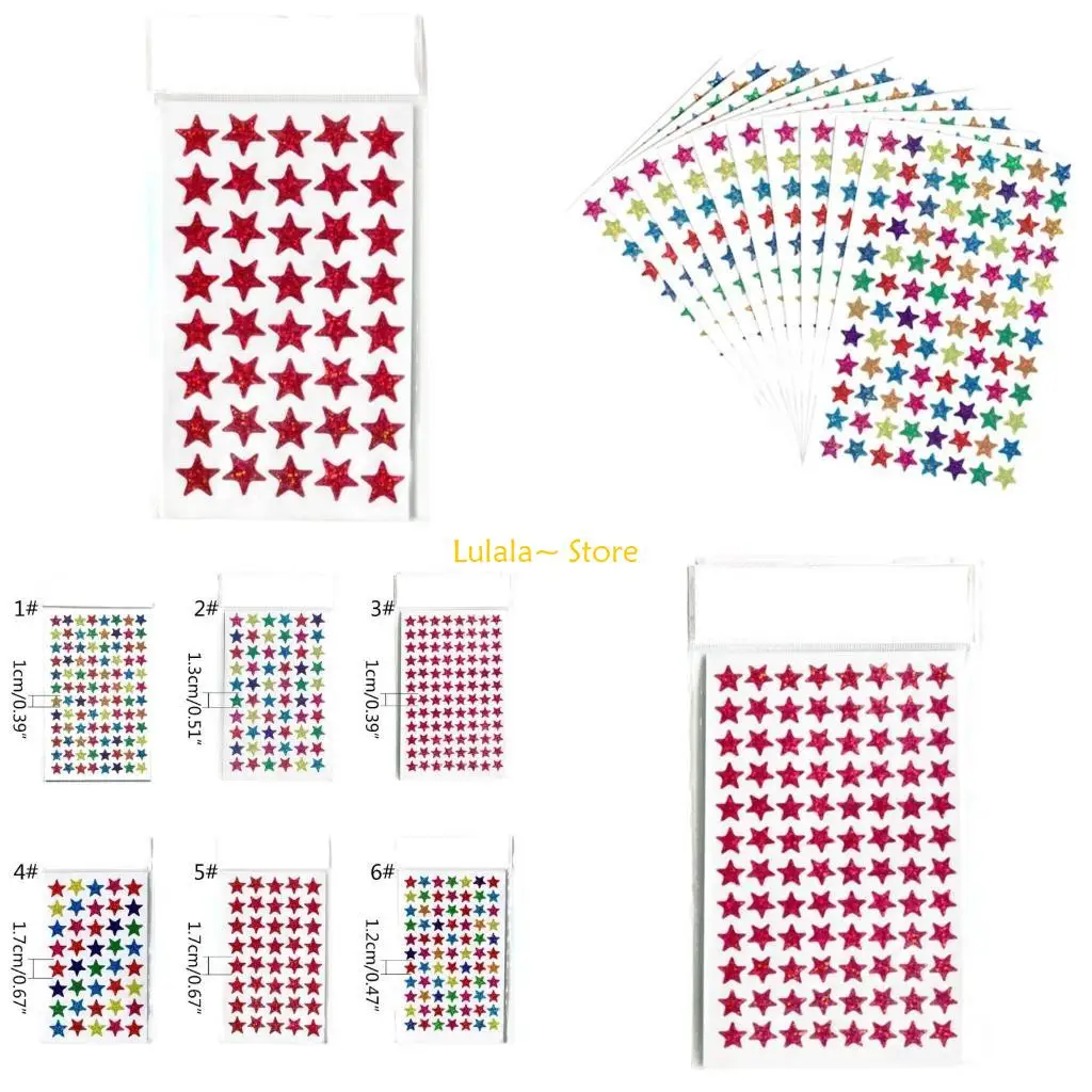 Y4QA 10pcs Kindergarten Award Gold-plated Glitter Sticker Mother Teacher Praise Label