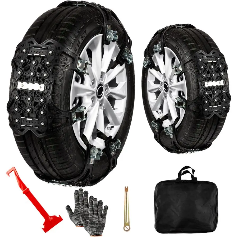 

Tire Snow Chains 6Pack All Season Black Upgraded Premium Quality Strong and Durable AntiSkid Car,SUV, Pick Up and Truck for Emer