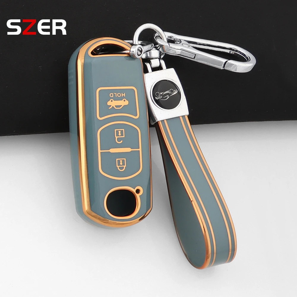 Für Mazda 2 3 5 6 Axela Atenza Demio CX-3 CX5 CX-7 CX-9 MX-5 TPU Autoschlüssel-Abdeckung Etui Tasche Schlüsselanhänger Schutz Zubehör