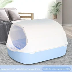 Closed Sandbox Cats Sanitary Tray Splash Proof Clean Basin Anti Flip Over Odor Proof Pet Accessories Pet Litter Box Plastic