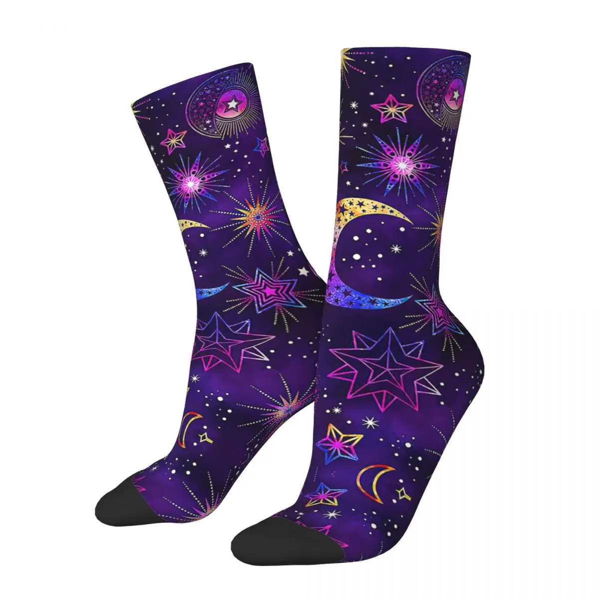 

New Men's Socks Casual Magic Psychedelic Sock Polyester Moon Pattern Sport Women's Socks Spring Summer Autumn Winter