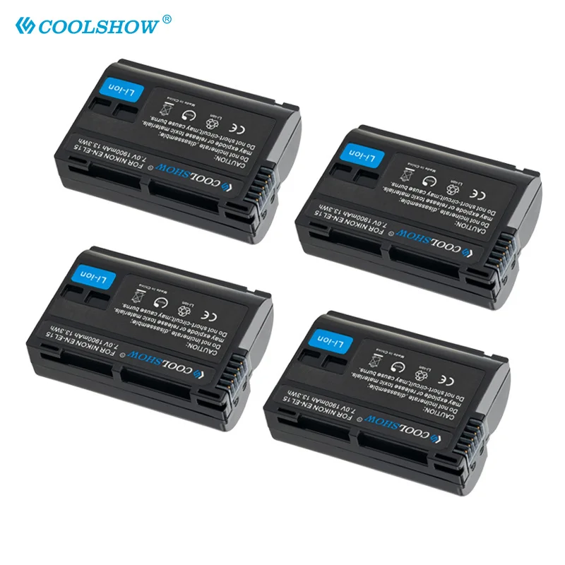 EN-EL15 / EN-EL15a Аккумулятор для Nikon D7500 D7200 D7100 D7000 D850 D810 D810A D800 D800E 1900mah EL15 батареи для камеры