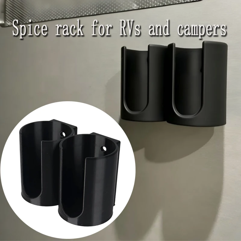Customization Caravan Spice Rack Black For RVs And Campers Universal Suitable For All Cars And Motorhomes Shelf RV Accessories