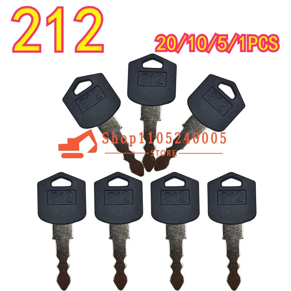 

20/10/5/1 шт. новые 212 клавиши D554212 ключ зажигания для различных ключей для мини-погрузчиков и экскаваторов