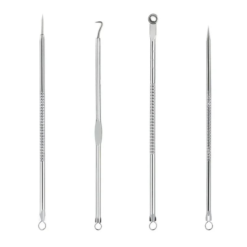 Multi Functional Acne Needle Set Home Beauty Clip Blackhead Removal Picking High Carbon Steel Anti Slip Tool