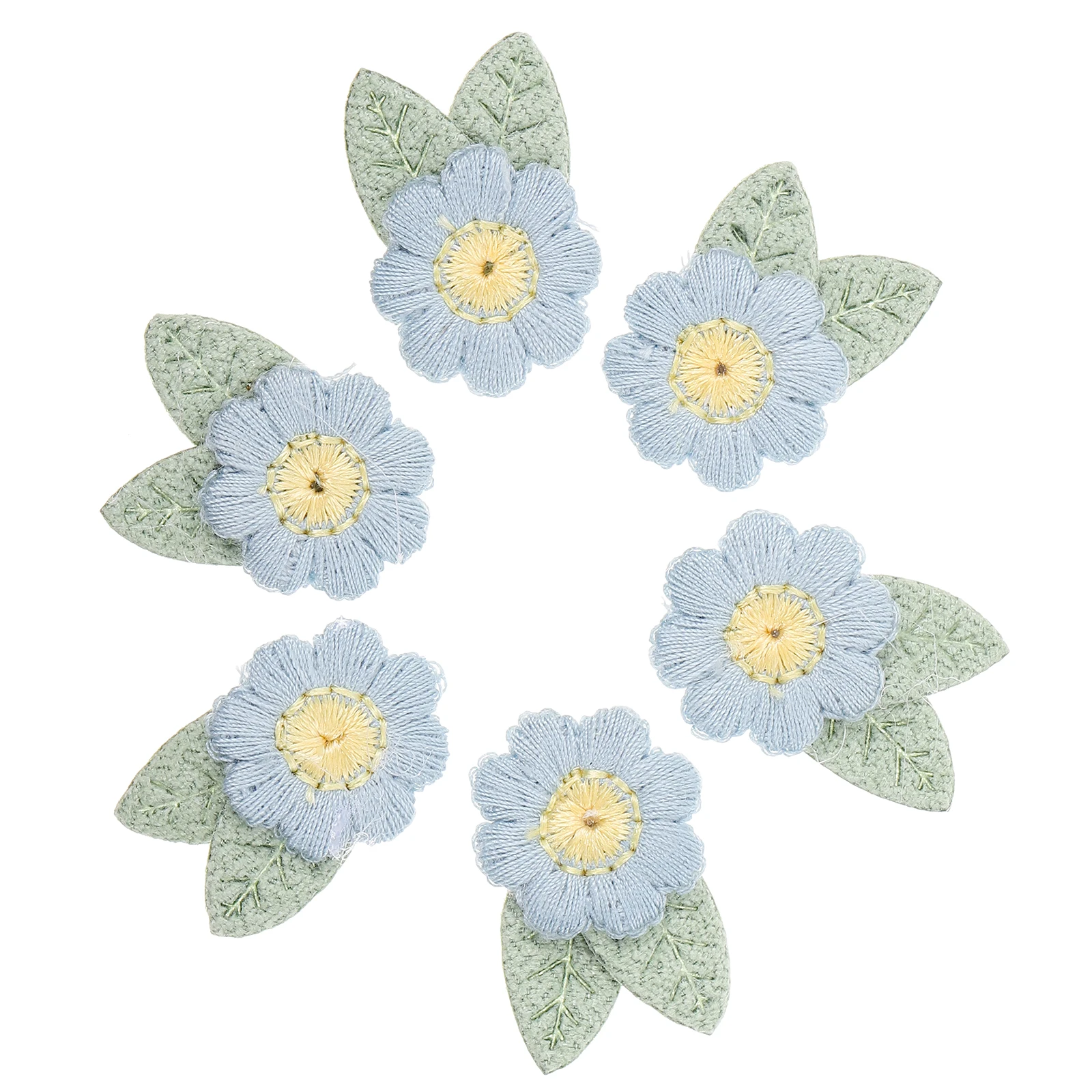 

10 Pcs Embroidered Flower Accessories Clothing Embroidery Patches Appliques for Material Sew on Miss Clothes