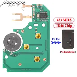 Jingyuqin 3 przyciski 433 MHz ID46 PCF7947 Chip inteligentna płytka drukowana bez klucza do Renault Megane 2 Grand Scenic II