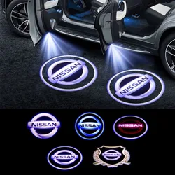 1 Pair Car Door Led Lights Welcome Lamp Projector Shadow Accessories for Nissan Patrol Teana Emblem Decor