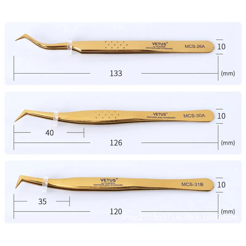 Lash Extension Fiber Tip Tweezers High Precision Stainless Steel Tweezers Anti-static Easy Fan Volume Eyelashes Makeup Tool